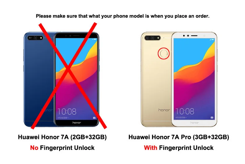 Чехол для Honor 7a Pro Роскошный Матовый Жесткий чехол с защитой 360 градусов Huawei 7 a