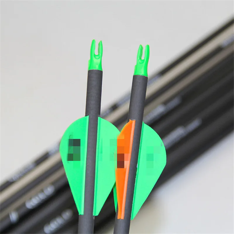 

6/12 / 24PCS Archery Spine 300 OD7.6 Black and Camouflage Pure Carbon Arrow Replaceable Arrow for Composite Recurve Hunting