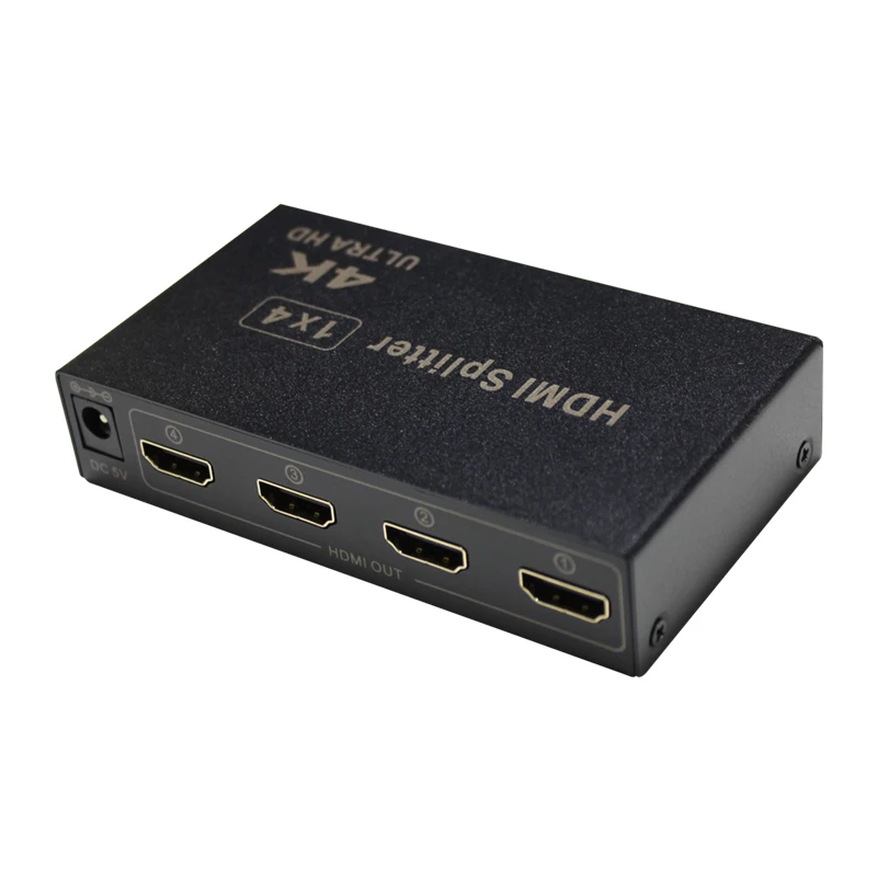 

HD 4K hdmi-compatible Splitter 1X4 4 Port 3D UHD 1080p 4K*2K Video Switch Switcher 1 Input 4 Output HUB Repeater Amplifier