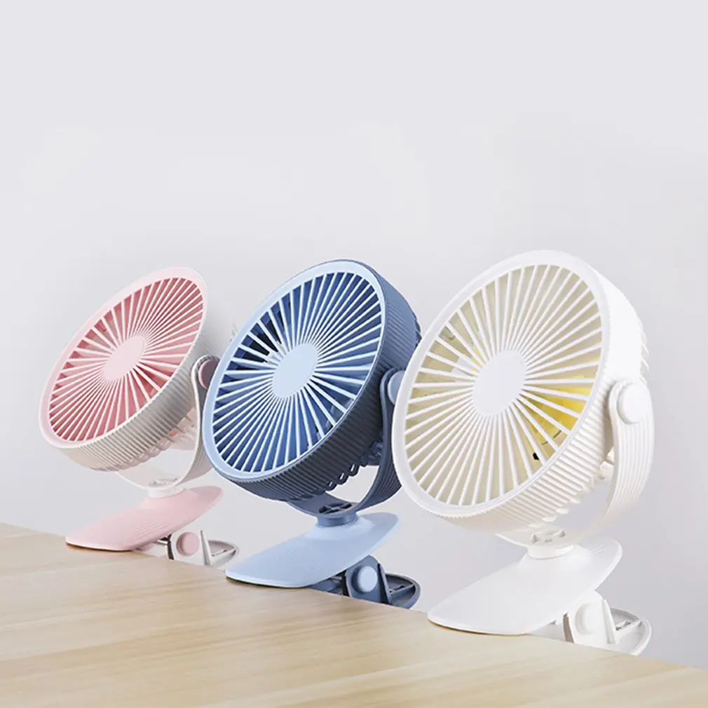 Мини USB Перезаряжаемый вентилятор воздушного охлаждения настольный с зажимом