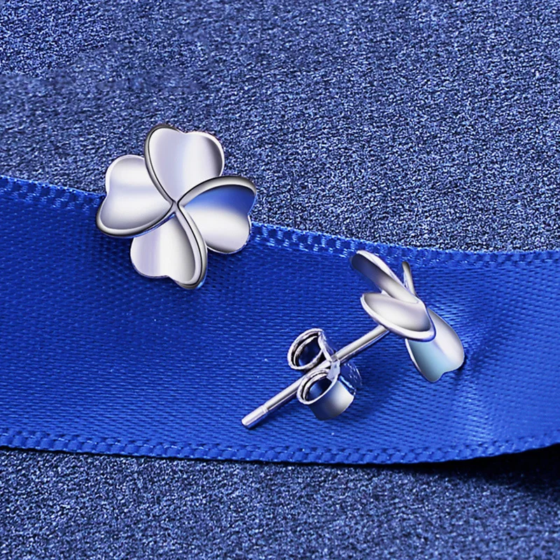 Женские серьги для пирсинга Lucky Delicate из стерлингового серебра 925 пробы с 4
