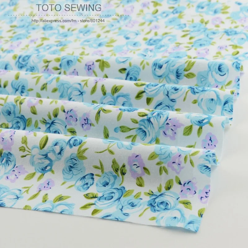 50 см x 160 см/шт. Светильник синяя Роза Хлопок Ткань Домашний текстиль платье Шитье
