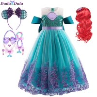 little mermaid evening elegant dress anime clothes dresses for girls costume kids fancy dress for girls carnival costumes 2021