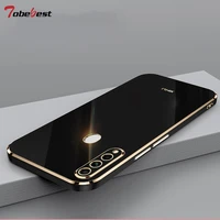 High Quality Plating Silicone Phone Case for Huawei Prime 2019 Coque Straight edge Ultra-thin Soft Back Cover