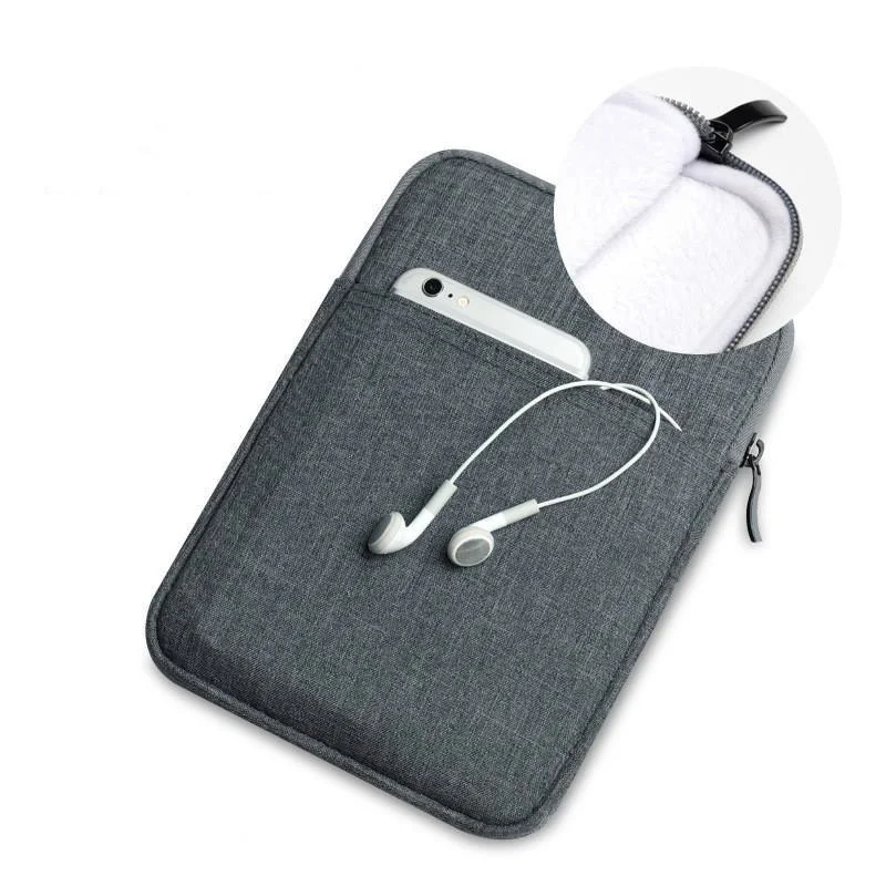 

Tablet Case Cotton Fabric Soft Protective Zipper Bag Pouch For IPad Apple Mini 5 4 3 2 8 inch Drop Resistance E-Book Reader Case