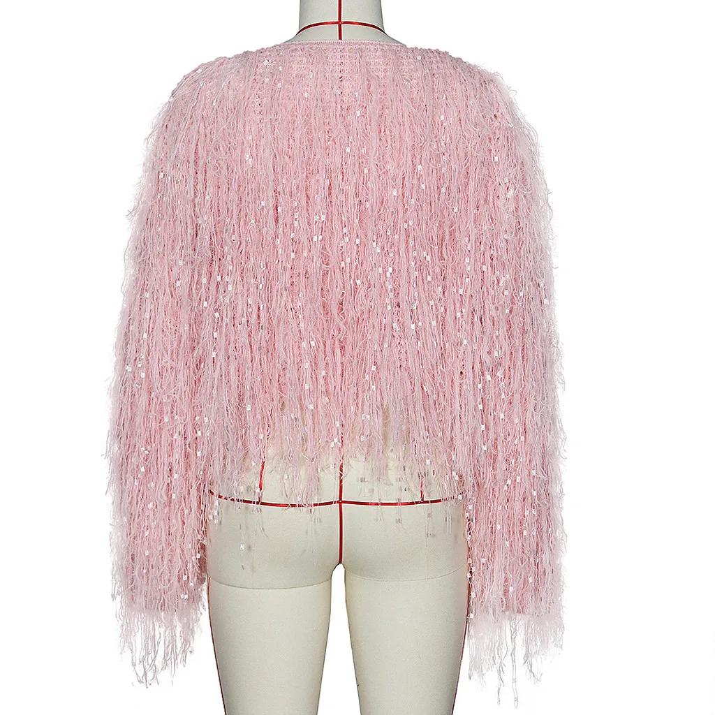 

Fashion Knitted Tassel Sweater Casual Winter Loose O-Neck Pullover Tops Ladies Female Streetwear Women Long Sleeve Blusas Jumper