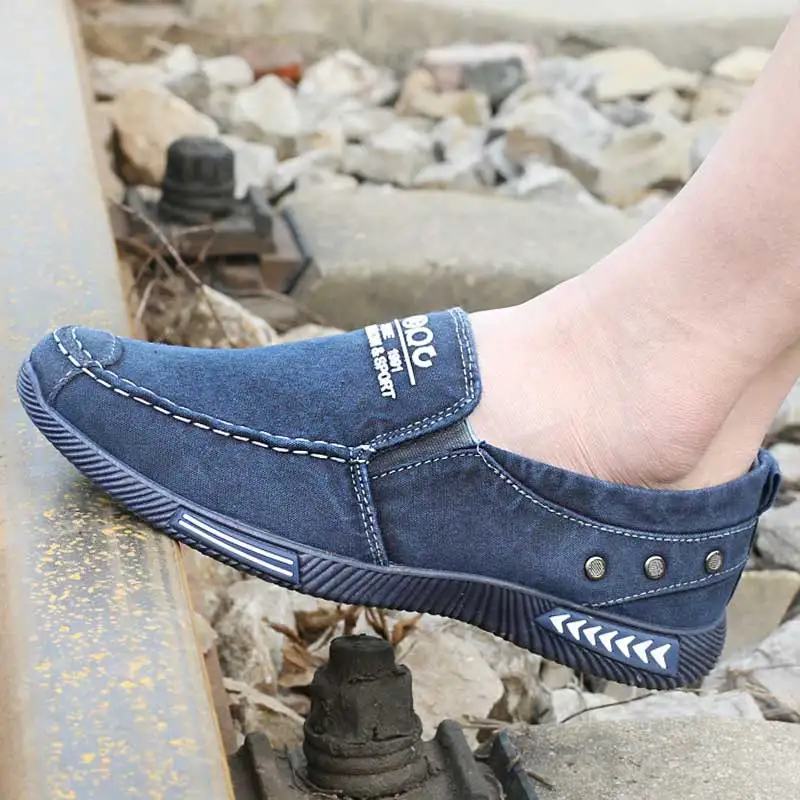 Для Мужчин's повседневная обувь джинсовые на плоской подошве без застежки