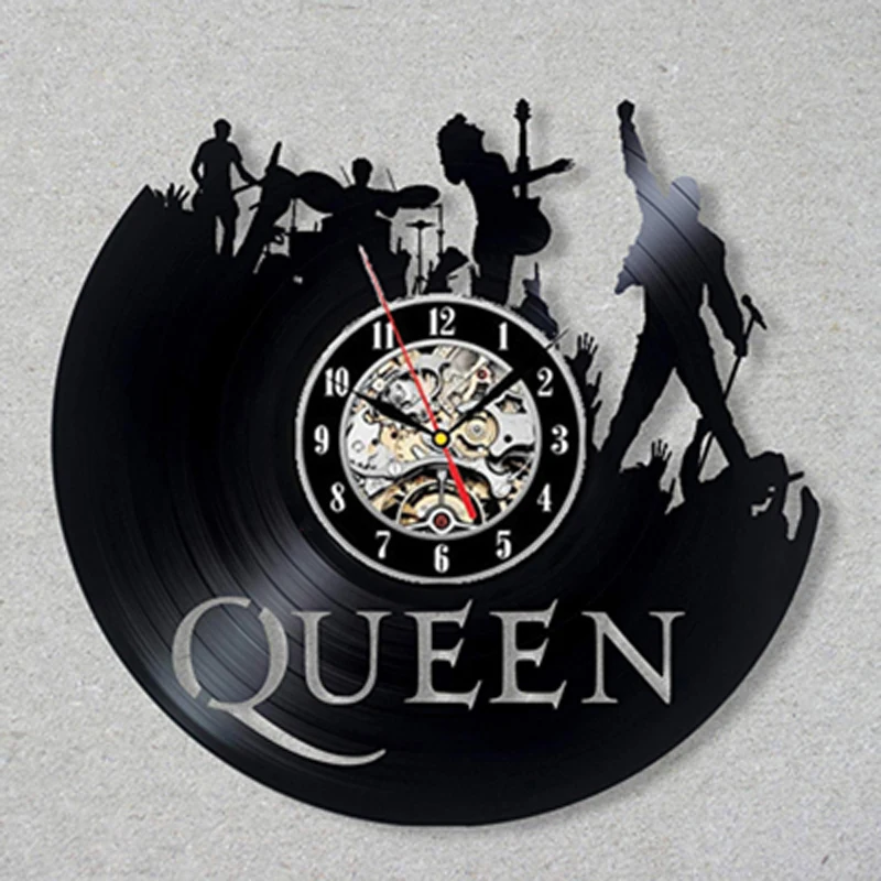 Настенные часы Queen Rock Band с музыкальной темой классические светодиодный виниловая