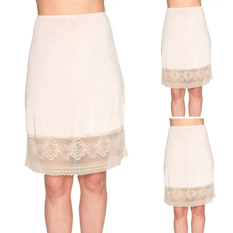 

Women Waist Intimate Sheer Lady Underskirt Petticoat Half Slips Dress Sock