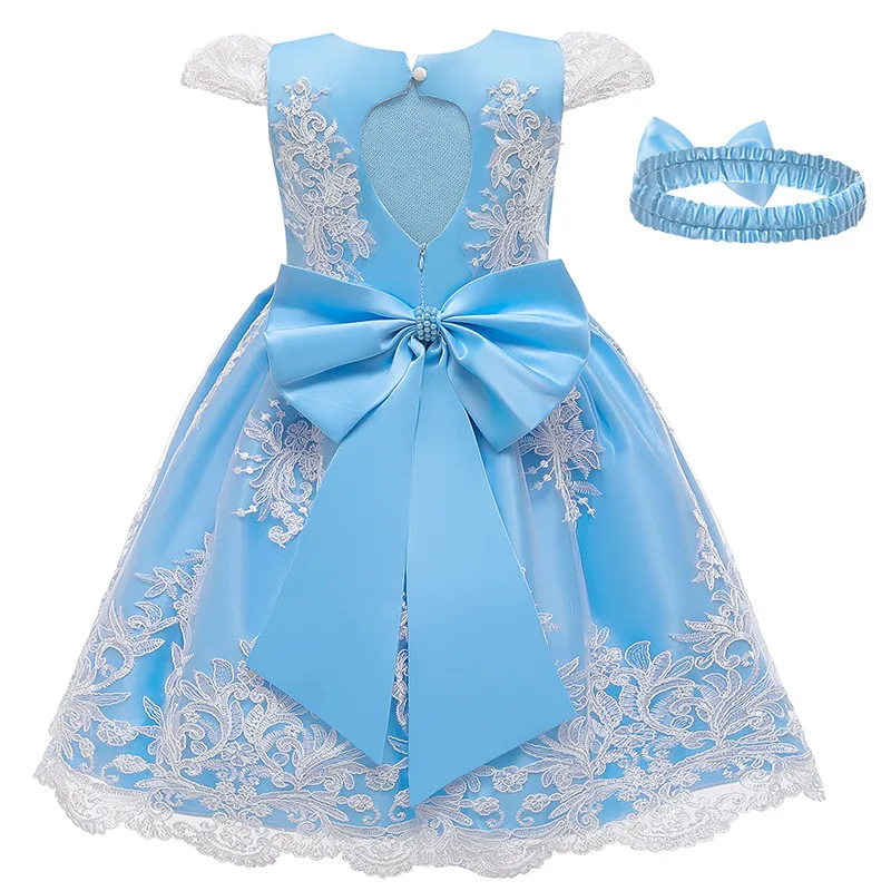 Детское платье Новинка 2020 года Летнее кружевные платья принцессы с бусинами для