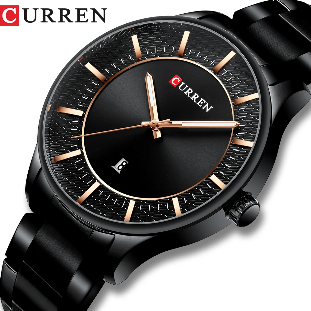 curren 8347 watch hot sale brand simple sport quartz watches men wrist luxury fashion stainless steel male waterproof wristwatch free global shipping