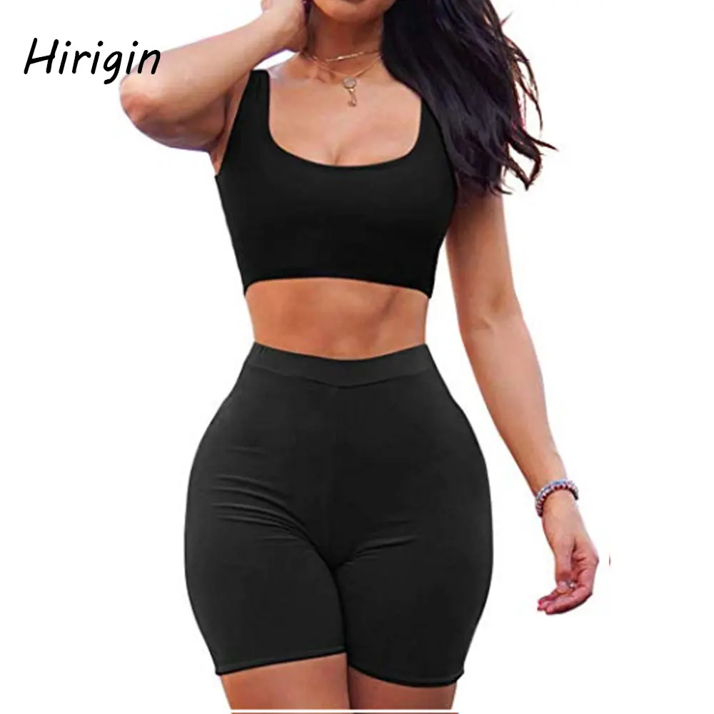 Женский спортивный комплект из 2 предметов облегающие шорты и майка велосипедный