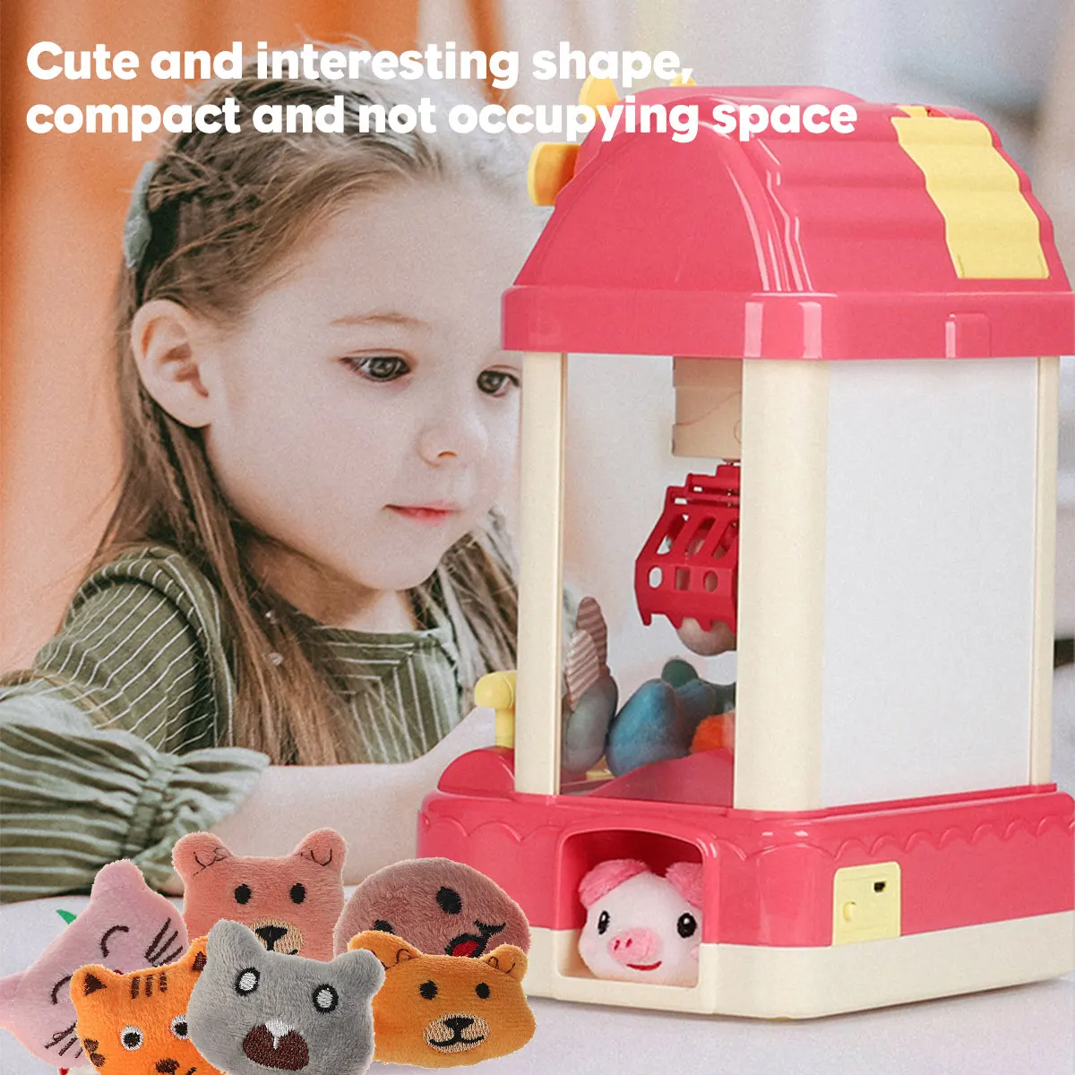 

DIY Doll Machine Coin Operated Claw Machine Music Electronic Catch Toy Doll Children Xmas Birthday Gifts