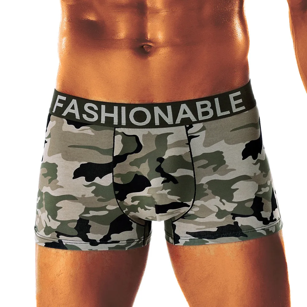 Men's Underpants Boxer Knickers Shorts Sexy Underwear Camouflage Printed Soft Breathable Men Panties | Мужская одежда
