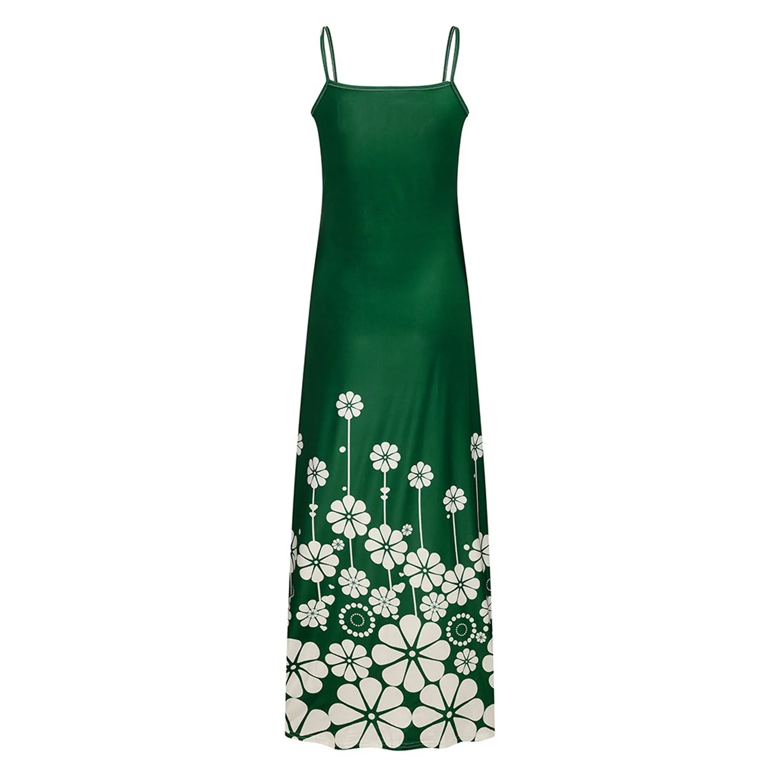 

Women Spaghetti Strap Dress Summer Casual Printing Sleeveless Maxi Dress Ladeis Sundress Beach Slim Long Dresses#35