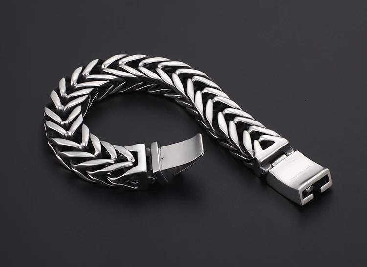 TrustyLan Pulseira Masculina, нержавеющая сталь, 17 мм, широкий браслет, мужские ювелирные изделия, v-образная форма, мужские браслеты,, Прямая поставка, подарок для Него