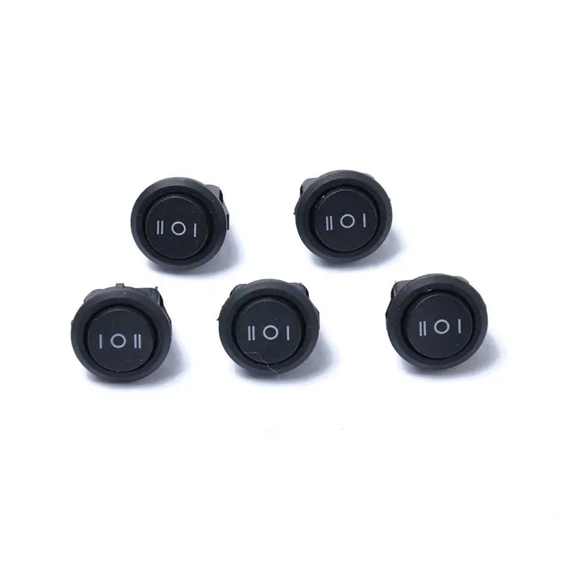5 шт./компл. 23 мм круглый черный 3 Pin 10A/125V 6A/250V AC положения Spdt ВКЛ-ВЫКЛ-ВКЛ кулисный