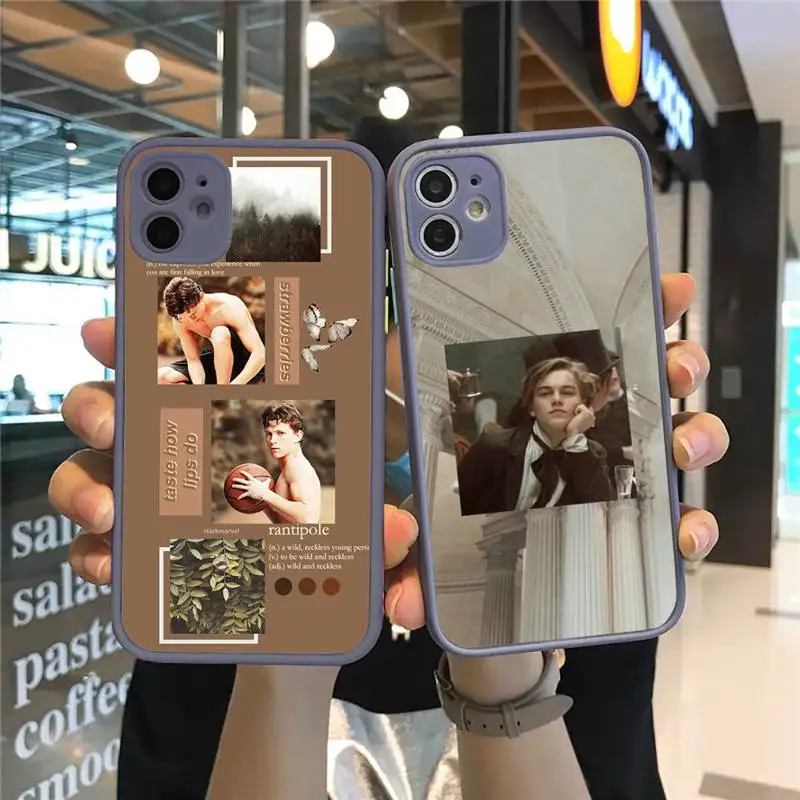 

Leonardo DiCaprio star handsome man Phone Case Matte Transparent for iPhone 7 8 11 12 s mini pro X XS XR MAX Plus cover funda