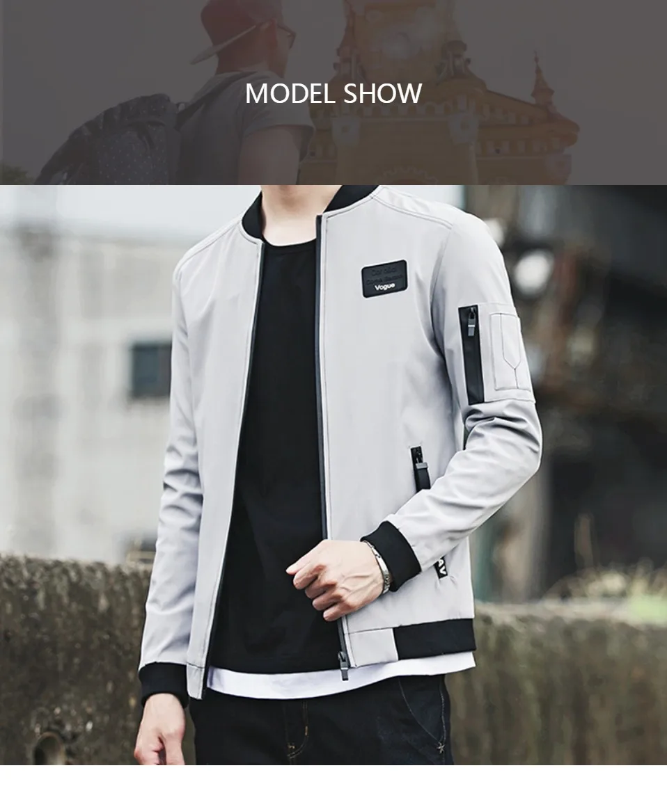 HCXY Для мужчин куртка Демисезонный Мода Марка Slim Fit пальто мужской Бейсбол Курточка бомбер Для мужчин пальто большие размеры 5XL