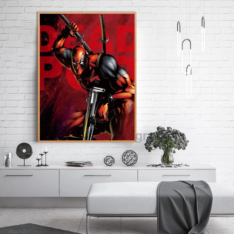 Картина на холсте из комиксов Marvel супергерои Человек паук Халк настенное