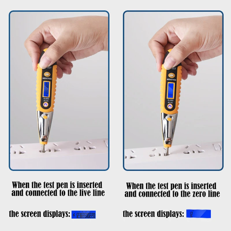 DIDIHOU детектор электричества тестер ручка AC электрическое напряжение ЖК дисплей и