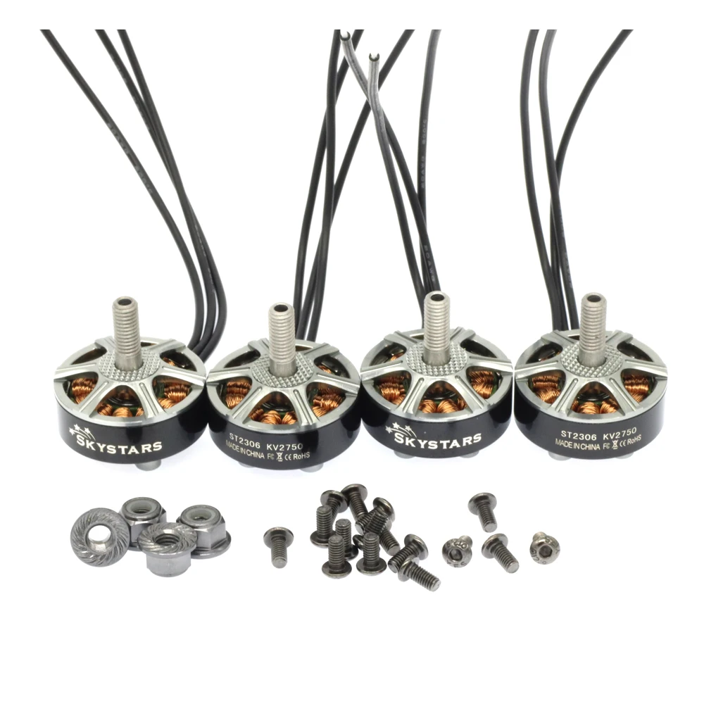 4 шт прочный мотор skystars 2306 1750kv 3 6s для дв