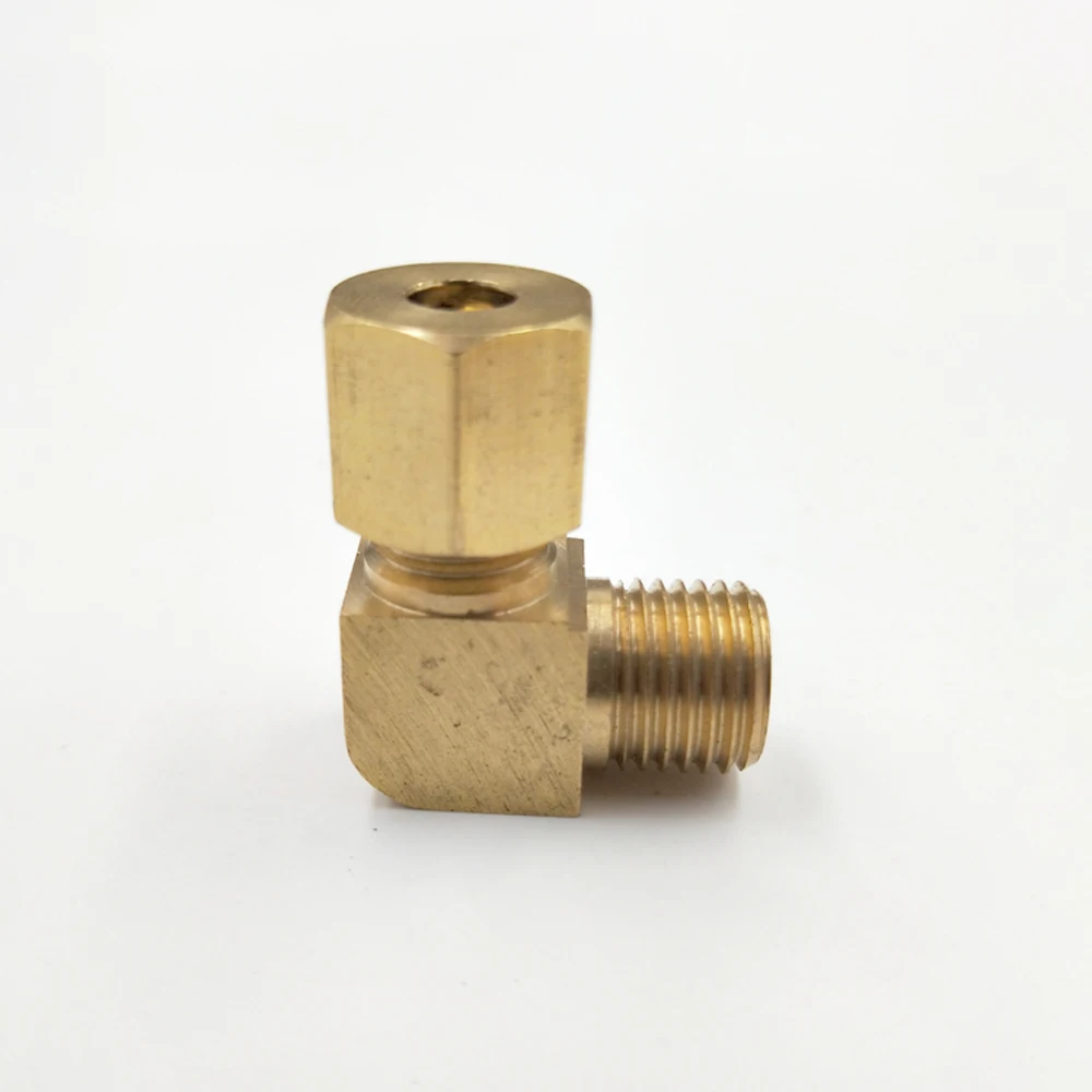 Локоть соединения 1/" 1/4" 3/" 1/2" NPT папа x подходит 1/" 3/16" 1/" 5/16" 3/" OD пробки сжатия Союза латунные фитинги для труб