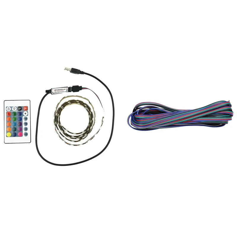 5 метровый 4 контактный RGB светодиодный Удлинительный провод для ленты 3528 5050 и 1 м в