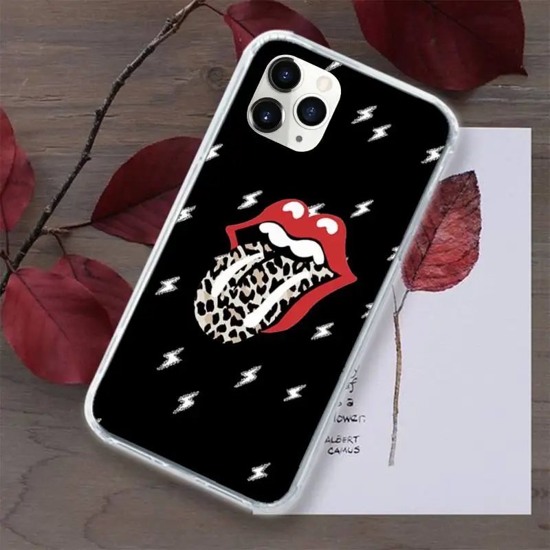 

Rollings Stones Phone Case Transparent for iPhone 11 12 mini pro XS MAX 8 7 6 6S Plus X 5S SE 2020 XR