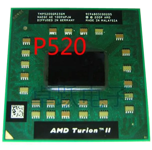 Оригинальный двухъядерный процессор AMD Turion II P520-TMP520SGR23GM ноутбук процессоры ЦПУ