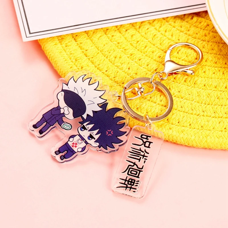 

2021 HOT Jujutsu Kaisen Yuji Itadori Anime HD Printed Keychain Cosplay Acrylic Pendant Keyring Cute Funny Cartoon Toy Rare Gift