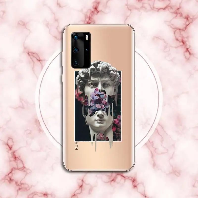 

Great Art David Mona Lisa Phone Case Transparent for Xiaomi Redmi note 10 t 8 9 pro lite 11 Huawei P honor 20 30 40 smart 2019