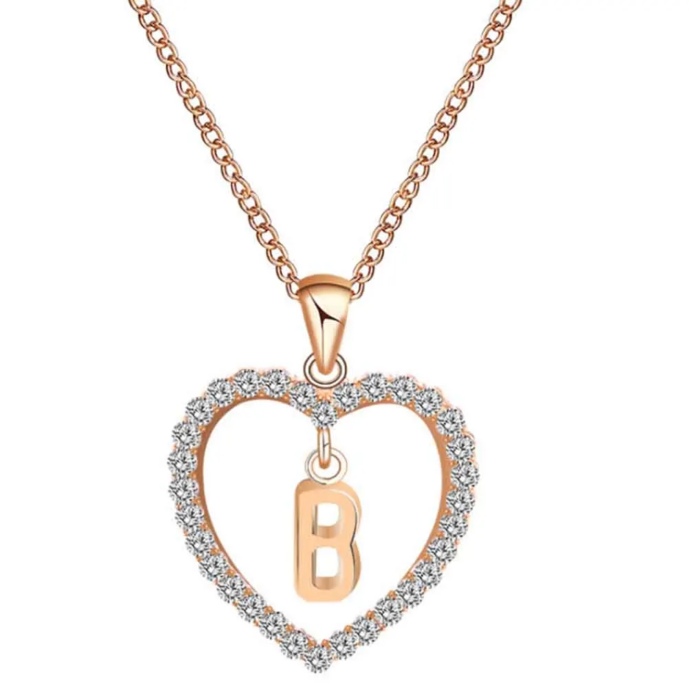

Hip Hop A-Z Cursive Letters Crystal Custom Name Necklaces & Pendant Bling Cubic Zirconia For Women Jewelry With Rope Chain