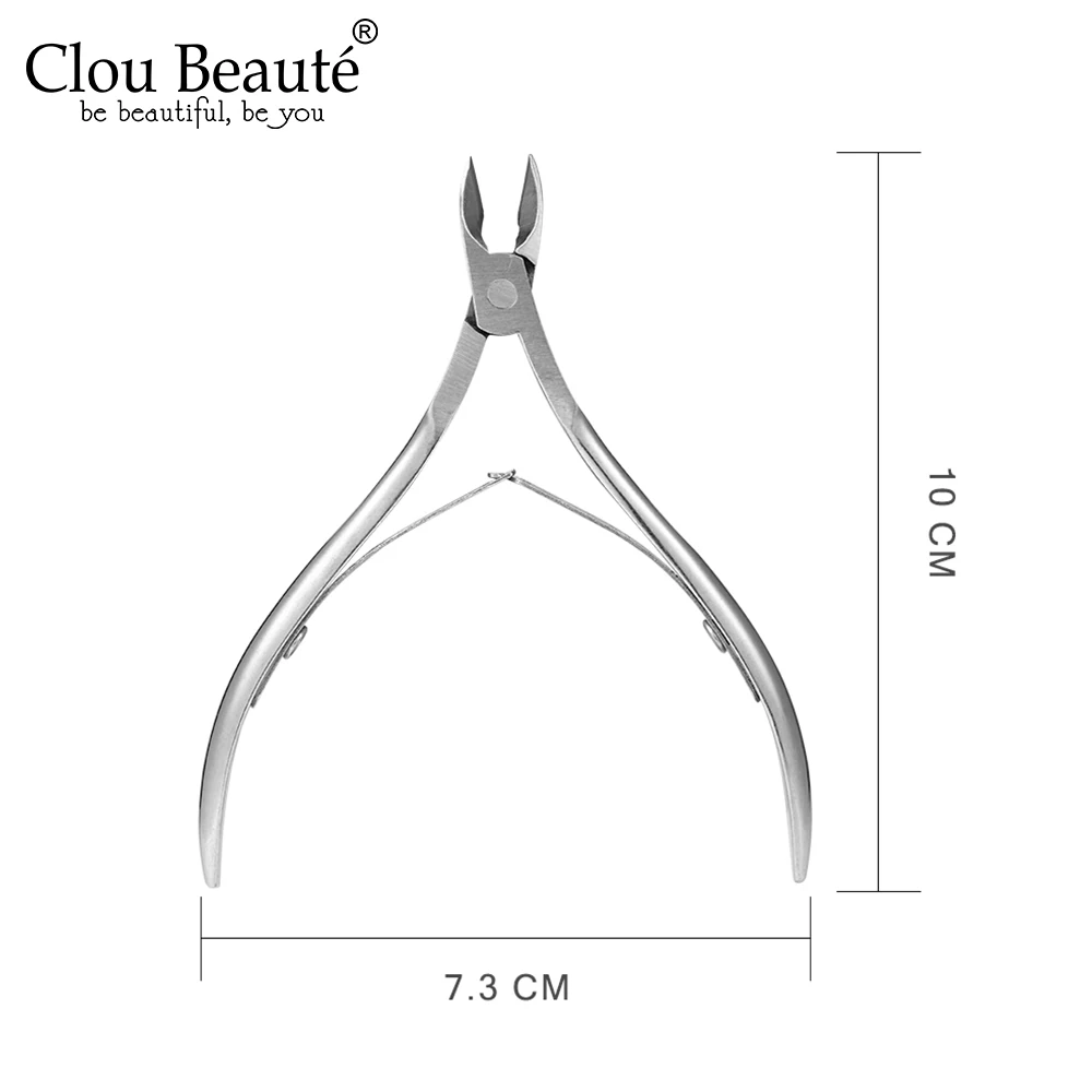Профессиональные кусачки для кутикулы ногтей Clou Beaute, кусачки для ногтей, ножницы для кожи, маникюрные ножницы из нержавеющей стали для маникюра