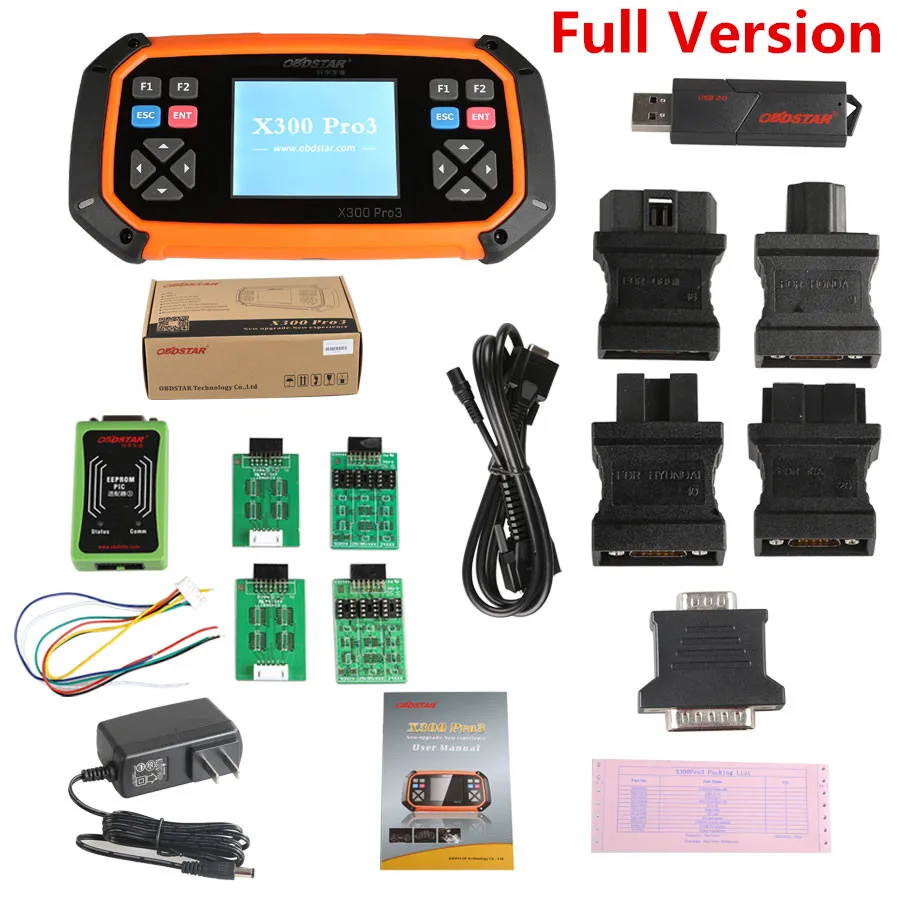 Полная версия OBDSTAR X300 PRO3 Master ключ с иммобилизатором + EEPROM/PIC OBDII G & H чип все ключи