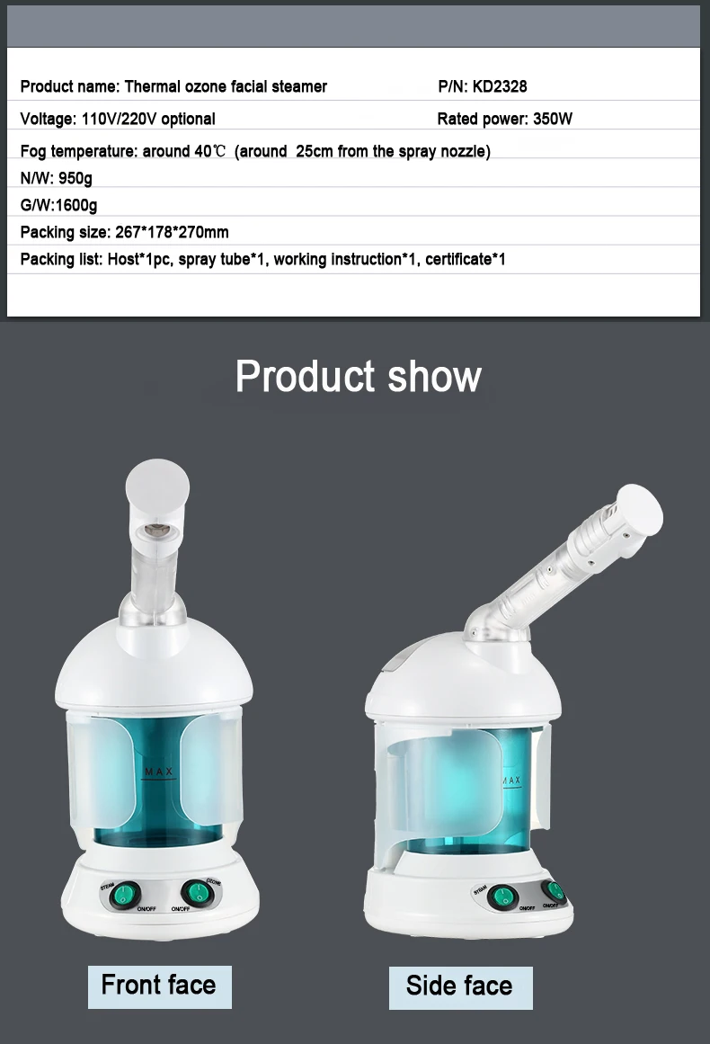 Vaporizador, нано-распылитель для лица, паровой увлажнитель для лица, озоновый ионный Увлажняющий инструмент для ухода за кожей, испаритель