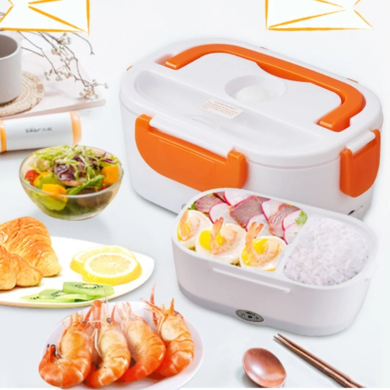 

12/110/220V Portable Electric Heated Lunch Box Bento Boxes Car Food Rice A0NC