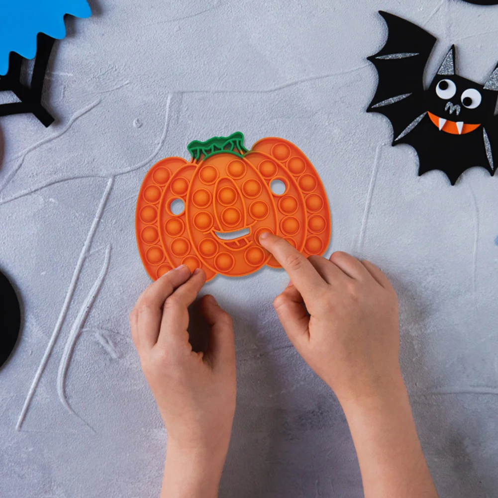 Juguete antiestr&eacute;s para ni&ntilde;os y adultos, juguete sensorial para apretar, con burbujas, calabaza, fantasma, alivio de la tensi&oacute;n para adultos-1