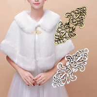 3 styles alloy retro clip pair set shawl cardigan buckle accessories fashion spring clothing fur coat cashmere buttons