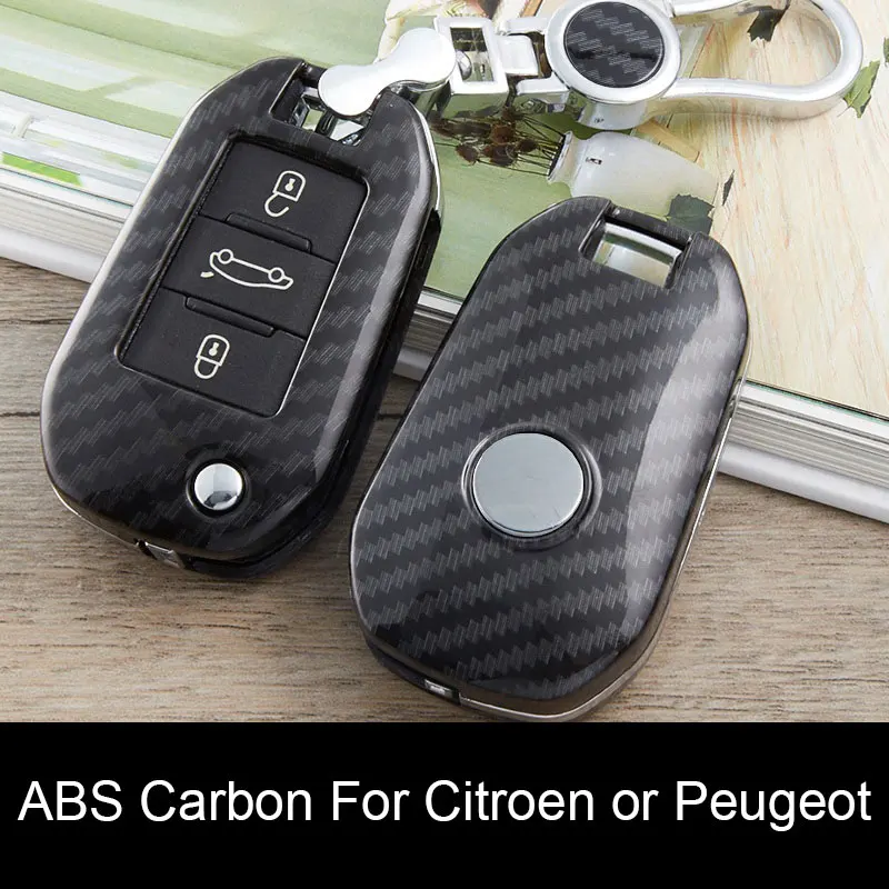 Чехол для автомобильного ключа из АБС-углеволокна чехол Citroen C4 CACTUS C5 C3 C6 C8 Picasso Xsara