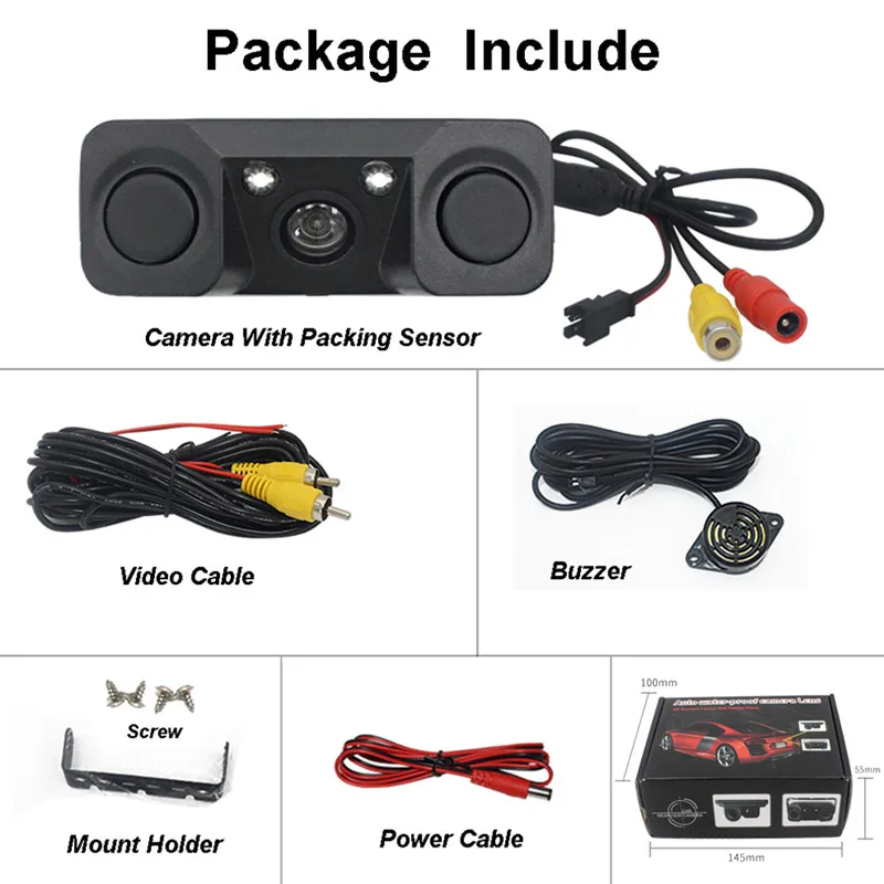 Автомобильная камера заднего вида парковочный датчик Монитор 12В обратный