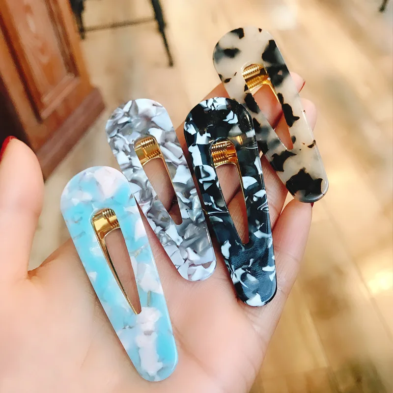 Заколка для волос леопардовая Женская элегантный зажим из ацетата в форме