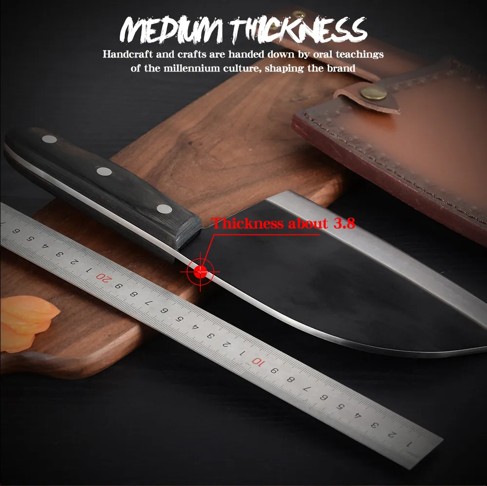 XYj Handmade Forged Chef Butcher Knife Sheath Chopping Sharpening Stone Kitchen Cooking Outdoor Survival Camping Hiking | Дом и сад