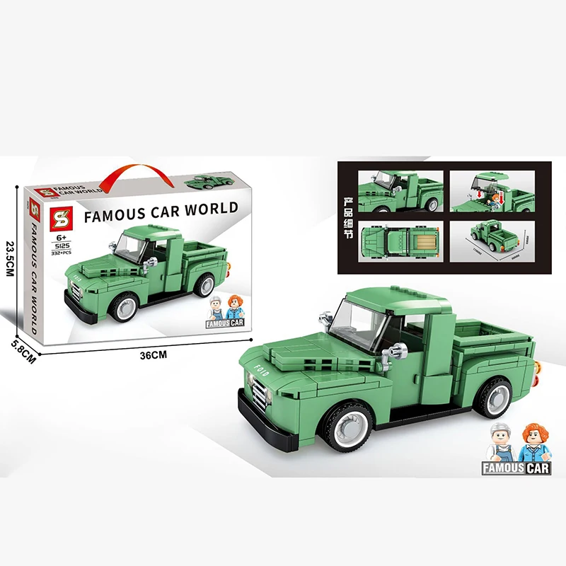 

4 Styles 2021 New City Mini Luxury Car Racing Sports Car Building Blocks Speed Champions Sport Model Education Game Toys For Kid