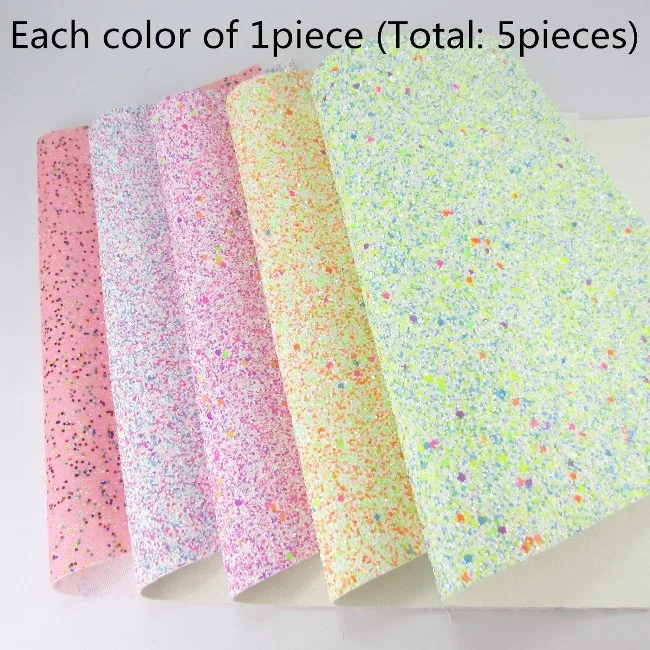each color of 1piece Смешанные цвета массивная блестящая искусственная кожа ткань листы Набор для волос бант Ткань DIY сумки для серьги в ремесле " x 11,8" 1 шт HD019 - Цвет: each color of 1piece