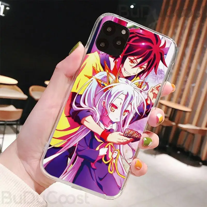 slok no game no life cute girl phone case for iphone 8 7 6 6s plus x 5s se 2020 xr 11 pro xs max 12 12mini free global shipping