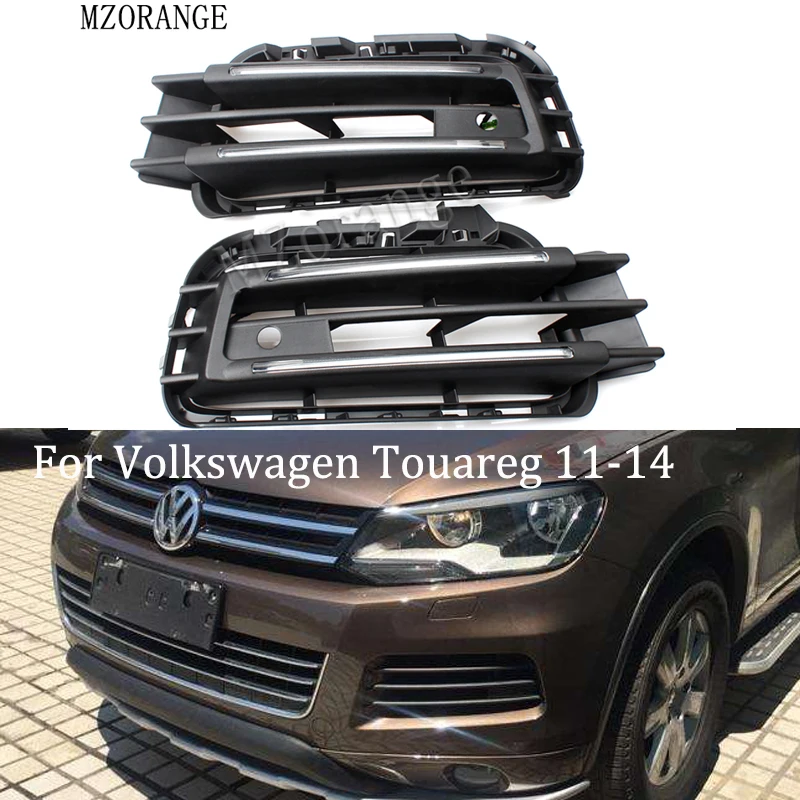 MZORANGE светодиодный DRL Дневной ходовой светильник для VW Touareg 2011-14 супер яркий с регулятором яркости Быстрая