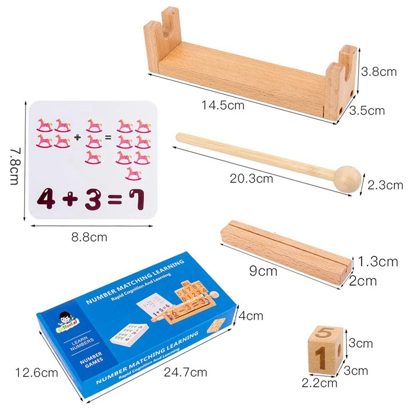 

3D Wooden Blocks Spell Learning Game Pairing Cognitive Cards Toys Educational Toy