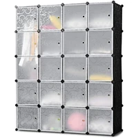 20 Cube Furniture Detachable Plastic Wardrobe Assembly Locker Clothes Cabinet Wardrobe Closets Bedroom Storage Box Organizer