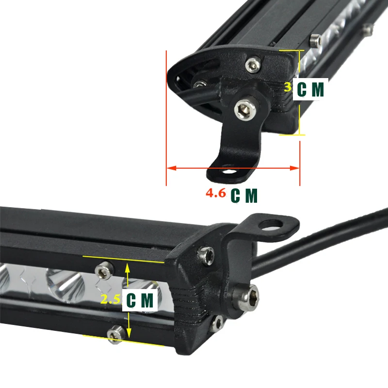 54W 36W 18W 7'✓'✠ inch Slim Led Bar Single Row Flood Spot Beam Work Light work lamp for Jeep 4WD Truck Offroad 12V 24V |